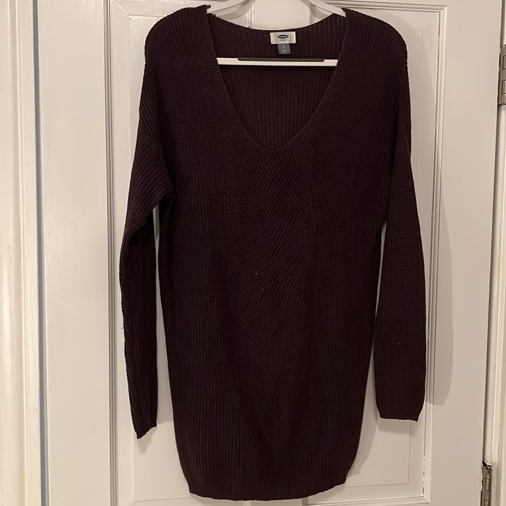 Purple sweater dress